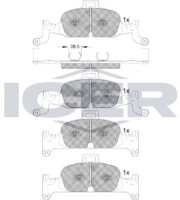 Комплект тормозных колодок ICER 182279 фото №2 — интернет-магазин Desire.md