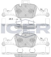Комплект тормозных колодок ICER 182291 фото №2 — интернет-магазин Desire.md