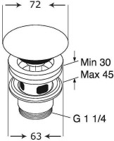 Ventil pentru lavoare Villeroy&Boch Click-clack (8L033401) imaginea #2 — magazin online Desire.md