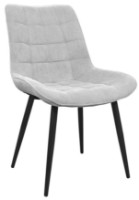 Scaun Deco Hans Velvet Light Grey/Black Legs imaginea #1 — magazin online Desire.md