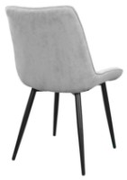 Scaun Deco Hans Velvet Light Grey/Black Legs imaginea #4 — magazin online Desire.md