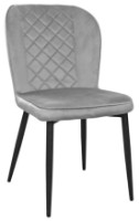 Scaun Deco Tusk Catifea Grey/Black Legs