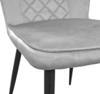 Scaun Deco Tusk Catifea Grey/Black Legs imaginea #5 — magazin online Desire.md