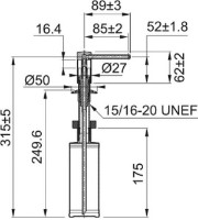 Dozator detergent lichid Franke Comfort Chrome/Onyx (119.0578.743) imaginea #2 — magazin online Desire.md