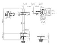 Suport pentru monitor Gembird MA-D2-01 imaginea #2 — magazin online Desire.md