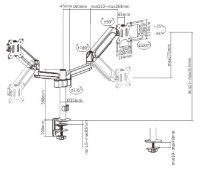 Suport pentru monitor Gembird MA-DA2P-01 imaginea #2 — magazin online Desire.md