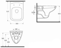 Vas WC Ege Vitrifiye Olympos (39303) imaginea #2 — magazin online Desire.md