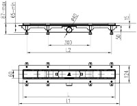 Rigolă de duș Chudej Harmony 750x60mm Black (CH750HC) imaginea #2 — magazin online Desire.md