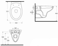 Vas WC Ege Vitrifiye Era (14303) imaginea #2 — magazin online Desire.md