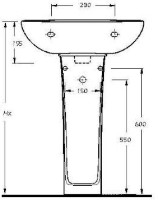 Пьедестал для умывальника Ege Vitrifiye Kapya (15102) фото №2 — интернет-магазин Desire.md