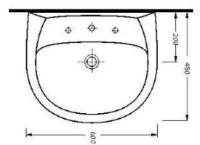 Умывальник Ege Vitrifiye Kapya (15601) фото №2 — интернет-магазин Desire.md