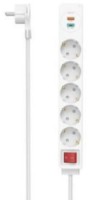 Сетевой фильтр Hama Power Strip 5-Way Flat Plug 1.4m White (223186)