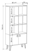 Etajeră Showdeko Bene Bookcase (M.KT.02.16543.2) imaginea #3 — magazin online Desire.md