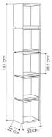 Etajeră Showdeko Multi Bookcase (M.KT.02.16423.2) imaginea #3 — magazin online Desire.md