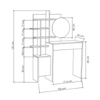 Măsuţă de toaletă Showdeko Mup (M.MA.13649.2) imaginea #4 — magazin online Desire.md