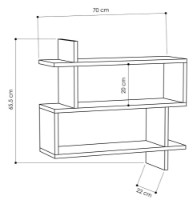 Raft de perete Showdeko Paralel Bookcase (M.KT.01.11055.13) imaginea #2 — magazin online Desire.md