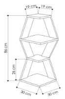 Навесная полка Showdeko Sablor (M.KT.01.14122.3) фото №2 — интернет-магазин Desire.md