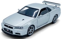 Mașină Tayumo Nissan GT-R34 V-Spec II Silver (32115012)
