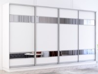 Dulap cu uşi glisante Mobildor-Lux Fox Mirror Elements 380x220 White (fox7777)