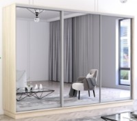 Dulap cu uşi glisante Mobildor-Lux Fox Mirror 320x220 Oak Sonoma (fox7746)