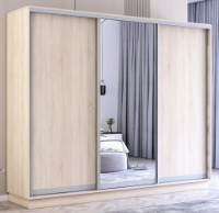 Dulap cu uşi glisante Mobildor-Lux Fox Chipboard/Mirror 270x220 Oak Sonoma (fox6388)