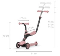 Trotinetă Qplay Sema Pink imaginea #3 — magazin online Desire.md