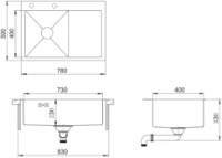 Chiuvetă de bucătărie SanDonna HD7850 Gold imaginea #2 — magazin online Desire.md