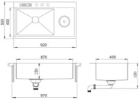 Chiuvetă de bucătărie SanDonna HD9250 Chrom Satin imaginea #2 — magazin online Desire.md