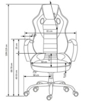 Офисное кресло Halmar Scroll Black/Red/Grey фото №3 — интернет-магазин Desire.md