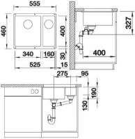 Chiuvetă de bucătărie Blanco Rotan 340/160-U (526096) imaginea #3 — magazin online Desire.md
