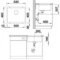 Chiuvetă de bucătărie Blanco Rotan 500-U (523075) imaginea #2 — magazin online Desire.md