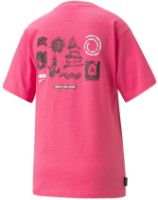 Tricou de dame Puma Downtown Relaxed Graphic Tee Glowing Pink XS