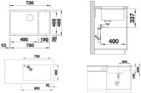 Кухонная мойка Blanco Subline 700-U (523547) фото №2 — интернет-магазин Desire.md