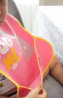Bavețică BabyJem Poly Large Bib Pink (029) imaginea #2 — magazin online Desire.md
