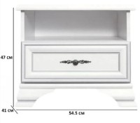 Noptieră Gerbor Кентуки KOM1S Альпийский Белый imaginea #3 — magazin online Desire.md