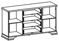 Комод Gerbor Кентуки KOM2D4S Альпийский Белый фото №2 — интернет-магазин Desire.md