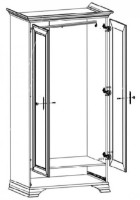 Шкаф Gerbor Кентуки SZF2D1S Альпийский Белый фото №4 — интернет-магазин Desire.md