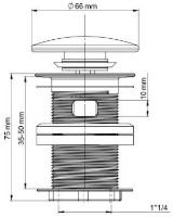 Донный клапан Wirquin Quick-Clack Inox (30950176) фото №2 — интернет-магазин Desire.md