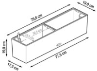 Цветочный горшок Lechuza Balconera Stone 80 Stone Gray фото №2 — интернет-магазин Desire.md