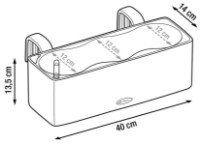 Ghiveci Lechuza Balconissima Color 40 White imaginea #2 — magazin online Desire.md