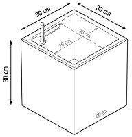 Ghiveci Lechuza Canto Color Square 30 Quartz White imaginea #3 — magazin online Desire.md