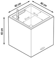 Ghiveci Lechuza Canto Color Square 40 Graphite Black imaginea #3 — magazin online Desire.md