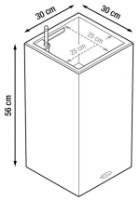 Цветочный горшок Lechuza Canto Color Tower 30 Stone Gray фото №3 — интернет-магазин Desire.md