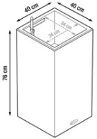 Цветочный горшок Lechuza Canto Color Tower 40 Quartz White фото №3 — интернет-магазин Desire.md