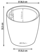 Цветочный горшок Lechuza Classico Premium 35 LS Shiny Taupe фото №3 — интернет-магазин Desire.md