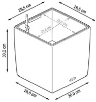 Ghiveci Lechuza Cube Cottage 30 Mocha imaginea #3 — magazin online Desire.md