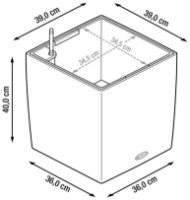 Ghiveci Lechuza Cube Cottage 40 Mocha imaginea #3 — magazin online Desire.md