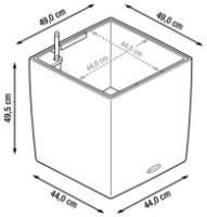 Ghiveci Lechuza Cube Cottage 50 White imaginea #3 — magazin online Desire.md