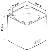 Ghiveci Lechuza Cube Glossy 14 Cherry Pie Glitter imaginea #3 — magazin online Desire.md