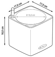 Ghiveci Lechuza Cube Glossy 16 Scarlet Red imaginea #3 — magazin online Desire.md